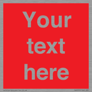 Custom Prohibition: Blank (red) sign